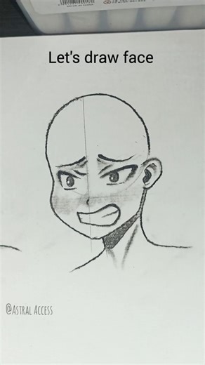 easy way to draw face #art #drawing #sketch #easy #face #tutorial #trending #shorts #viral #fyp