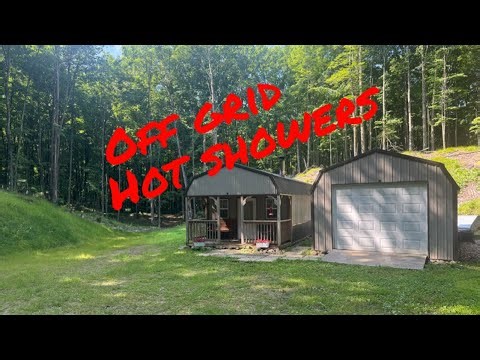 Off grid hot shower #offgridshower #instantwaterheater #allpowers