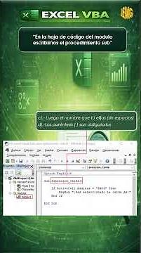 “Crea tu primer Sub en Excel VBA sin miedo 😎” 💥 #Shorts