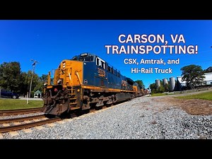 CSX & Amtrak Train Extravaganza in Carson, Virginia! (4 Trains, 1 Truck)