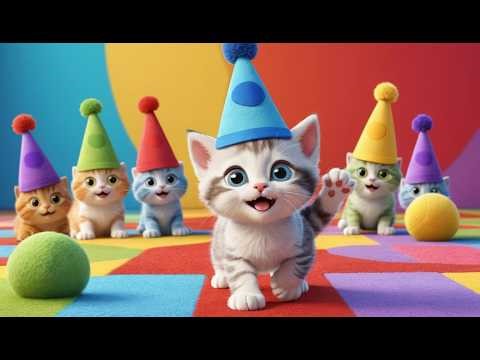 Kitten Finds a Tiny Hat 🐱🎩 | Cute Kitten Song & Dress Up for Kids