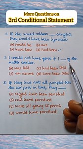 93K views · 1.1K reactions | More questions on 3rd Conditional Statements. #ConditionalStatement #3rdconditional #englishvocabulary #englishgrammar | Table of Knowledge TV | Facebook