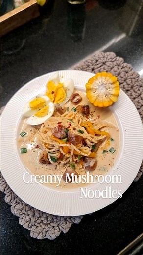 Creamy mushroom noodles recipe