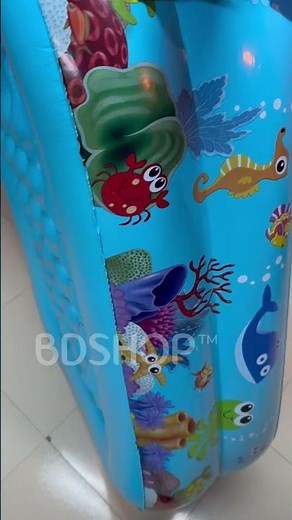 এখনকার বাচ্চারা কত লাকি!!! 🙂 Sangda Three-Ring Rectangular Inflatable Pool – 120 x 90 x 36 cm 🥰