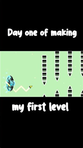 Making my first level in Geometry Dash #gd #geometrydash #gdlevels #gddemon
