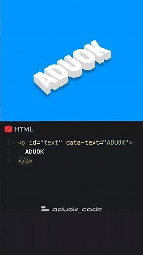 Create 3D Text Using Only HTML & CSS