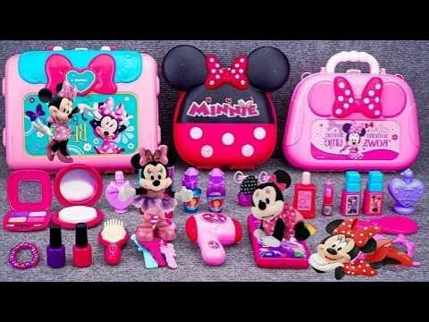 11 Minutes Satisfying of Unboxing Cute Minnie Mouse Makeup Playset | ASMR Toys Review