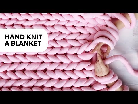 The Easiest Way to Hand Knit a Blanket or a Mat with Ohhio Braid.