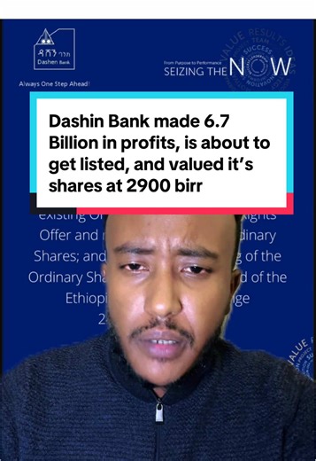 Dashin Bank made 6.7 Billion in profits, is about to get listed, and valued it’s shares at 2900 birr for rights issue 📈🏦📄 the prospectus is filled to the brim with information including the 2.4 billion it lost due to forex exposure after the float and its outstanding borrowing that’s denominated in USD, its material contracts, its loans and advances to related parties including horizon plantation and Midroc Gold mine, the CEOs comp and the borrowing of the board and executive management… you 