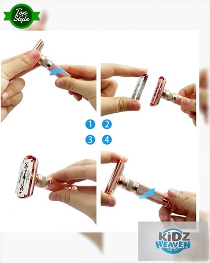 Black Premium Adjustable Double Edge Safety Razor Kit - 8-Setting Precision Shave with Stand & 5 ...