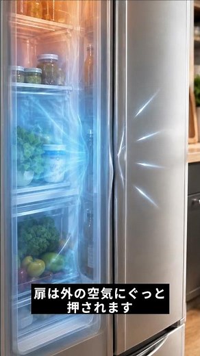 あの開けにくさ、磁石のせいだけじゃない｜冷蔵庫の扉が密着する仕組み