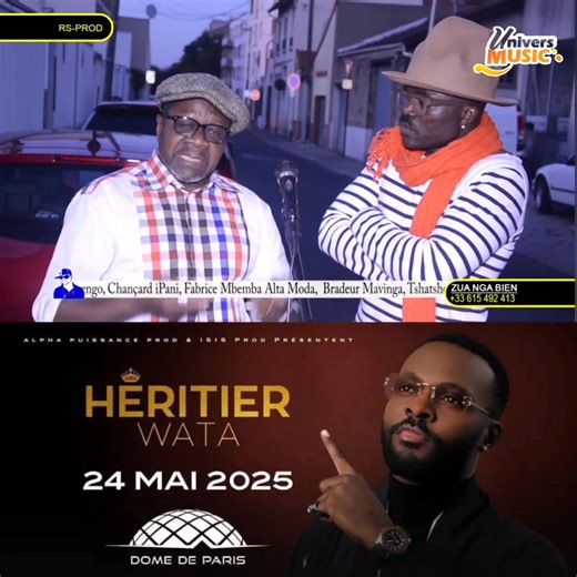 4.2K views · 97 reactions | RETRO Il était une fois Papa Rolls et Papa Wemba ! NE FAITES PAS ÇA CHEZ VOUS , dit Papa Wemba ‼️ Le nkuru Grand Esprit  NB: Prenez les billets pour le concert de Heritier Wata ⤵️ https://www.fnacspectacles.com/artist/heritier-watanabe/?fbclid=PAQ0xDSwKdO_JleHRuA2FlbQIxMQABp8hA1UhZ6OMXGLD6LCV27jy99pQos-BOB5b0tvGplzDEI0CPsFvBzolzlEpk_aem_EEOVKfmhl9spgCOefOo1iw | Univers Music | Facebook