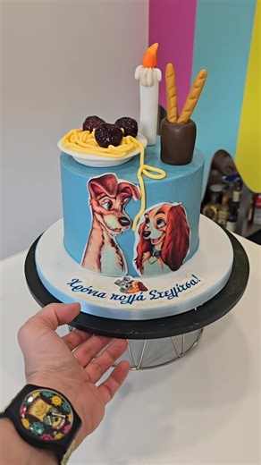 Lady and the tramp birthday cake! | Zaxaroplastisa Miranta's Cakes & Pretty Little Ideas