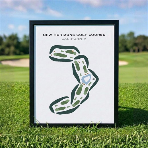 New Horizons Golf Course, CA | Golf Course Map, Golf Map, Golfer Gift for Him, Scorecard Layout, Golfer Boyfriend Gift, Art Print Decor - Etsy