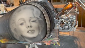 Custom paint job on a Harley Davidson... | Totally Rad Choppers