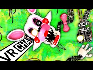 MANGLE Hangs Out in VRCHAT!!! (FNAF VOICE TROLLING!)