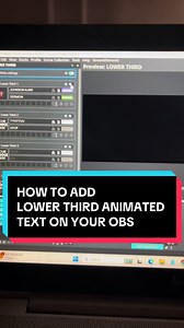 How to Add Lower Third Animated Text on Your OBS