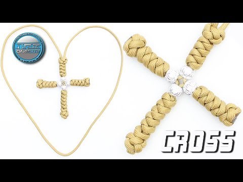 How To Make Paracord Cross Necklace Tutorial DIY Fast and Easy World of Paracord Bonus Diamond knot