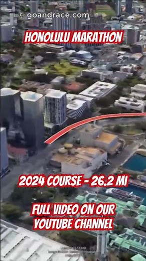 Honolulu Marathon 2024: fly over the marathon course! Video of the race path.