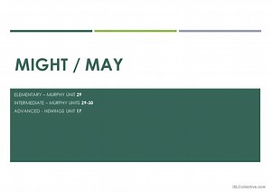 Modal verbs: might and may