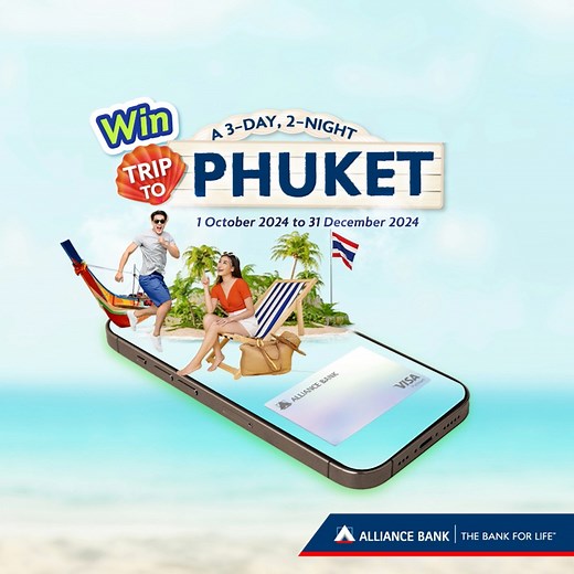 Unlock your next adventure with the Alliance Bank Visa Virtual Credit Card! Apply, spend, and watch the rewards come alive—a guaranteed 20” luggage bag and a 3D2N trip to Phuket awaits you! Ready to turn your virtual card into real-world experiences? Apply now and let your journey begin! Find out more here: https://www.alliancebank.com.my/Promotions/Cards/free-phuket-trip-campaign #AllianceBankMY #VirtualCreditCard | Alliance Bank Malaysia