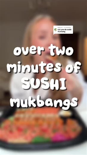 Replying to @•_• Sushi mukbangs 🍣 my favourite food in the whole wide world!!!😩 #sushi #mukbang #mukbangeatingshow #seafood #mukbangvideo