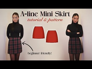 Basic A-Line Mini Skirt Tutorial & PATTERN // Beginner-Friendly Sewing Patterns