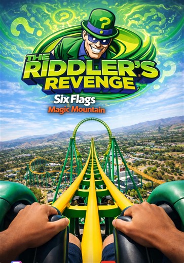 When Riddler’s Revenge turns every twist into a ‘why did I agree to this?’ moment 😂🎢 Stand-up coaster = legs shaking, pride gone. @Six Flags Magic Mountain #RiddlersRevenge #StandUpCoaster #SixFlagsMagicMountain #CoasterLife #ThemeParkFun