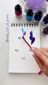 4.4K views · 52 reactions | Color flow  #creaconelbuho #arttutorial #arttherapy #arte #flowers #watercolorart #ink | Crea con el búho | Facebook