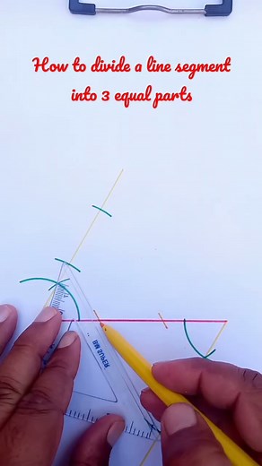How to divide a line segment into 3 equal parts
