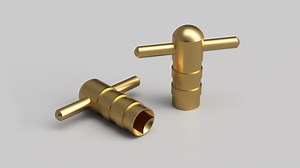 Solid Brass Radiator Key