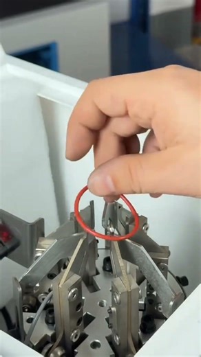 Using an automatic machine to install oil seal rubber onto a piston cap precisely every time #tool