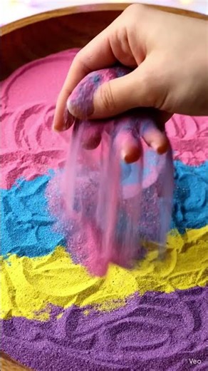 “Shhhh… Most Satisfying Colored Sand ASMR 😍 | Relaxing Sand Sounds #shorts”