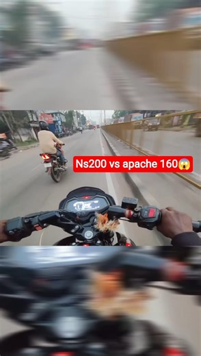 n200 vs apache 160 😱#shortvideo #viralvideo