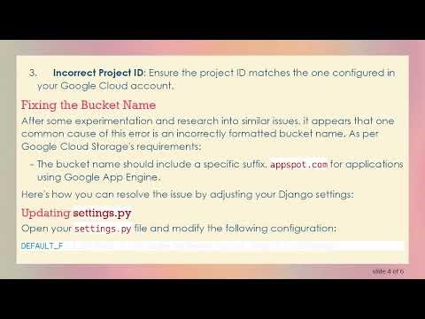 Resolving the 404 Error on File Uploads in Google Cloud Storage with django-storages