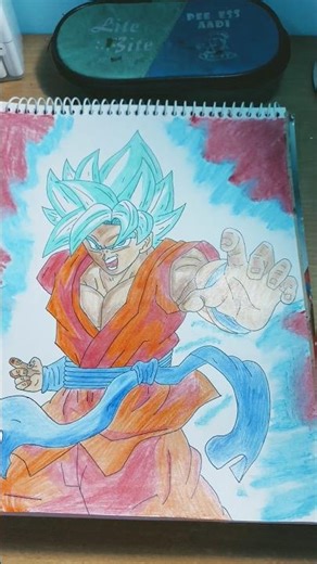 Goku blue Saiyan drawing || #dragoball #shorts #drawing