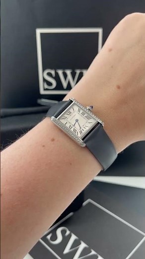 Cartier Tank Must Small Steel Diamond Bezel Ladies Watch W4TA0016 Review | SwissWatchExpo