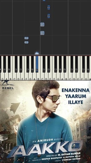 LIK - ENAKENA YAARUM ILLAYE - Piano cover- Ringtone #anirudh #shorts