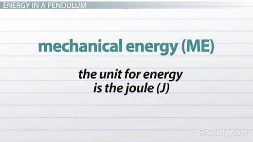 Potential & Kinetic Energy of a Pendulum | Overview & Examples