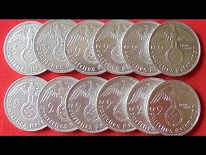 GERMANY SILVER 2 REICHSMARK 1937 - 1939 Hindenburg - Гемания 2 Рейхсмарки Гинденбург