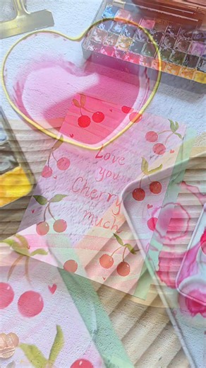 Love you cherry 🍒 much 🥰 Here's another quick watercolor card idea 😀 #watercolorcards #watercolor | Joly Poa Watercolorist