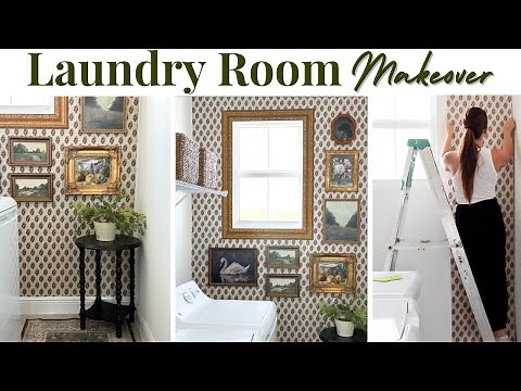 LAUNDRY ROOM MAKEOVER | Laundry Room Decorating Ideas | Budget Laundry Room DIY