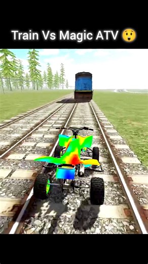 Franklin Magic ATV Vs Train 😱🚆 | Indian Bike Driving 3D #shorts