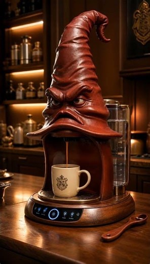 Sorting Hat Coffee Makers ☕✨ | Magical Wizard Hat Coffee Machine That Pours Espresso!