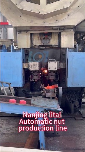 Automatic nut production line #nutsandbolts #nutline #machine