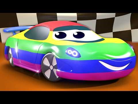 🏁 Learn Colors with Racing Cars for Toddlers | Fun Educational Videos for Kids