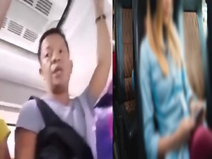 Male Passenger Maliciously Harassing Young Lady Inside Bus Goes Viral