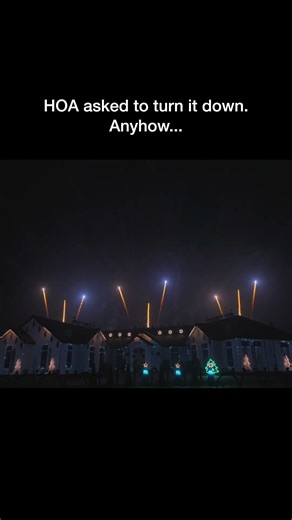 HOA asked us to turn it down. Anyhow... "Party Rock Anthem" LMFAO #dance #fireworks #lasers #edm