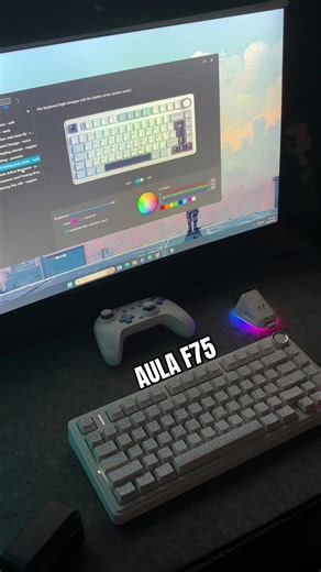 Best Mechanical Keyboard: AULA F75 with Tri-Mode Software