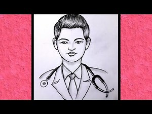 Easy drawing on doctors fighting against COVID-19 // doctor's day drawing easy // doctor chitra